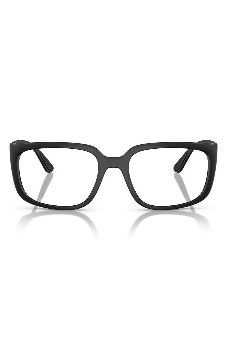 Ray-Ban x Scuderia Ferrari 55mm Square Optical Glasses, Main, color, Black White