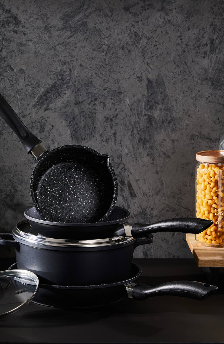 Cuisine::pro<sup>®</sup> STONE<sup>™</sup> 6-Piece Cookware Set, Alternate, color, Black