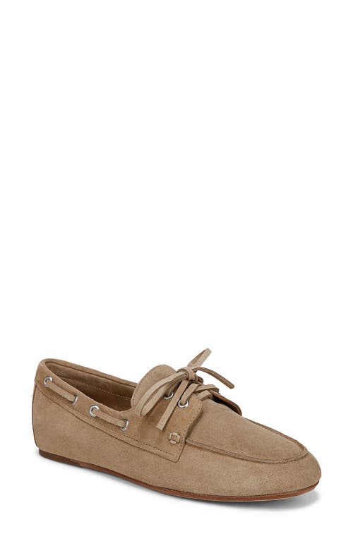 Vince Marin Suede Boat Loafers In Dune