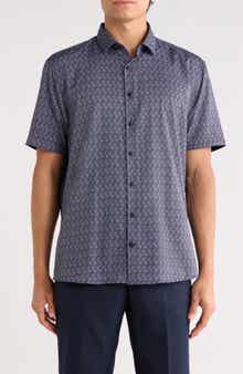 SOUL OF LONDON Microfiber Short Sleeve Sport Shirt