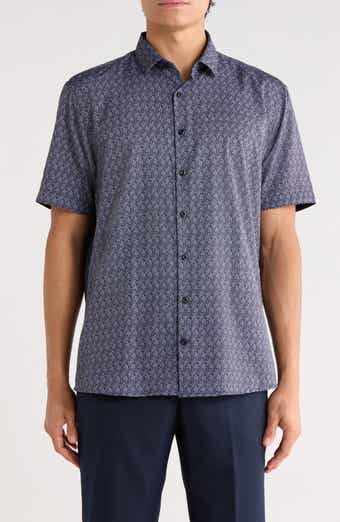 SOUL OF LONDON Microfiber Short Sleeve Sport Shirt