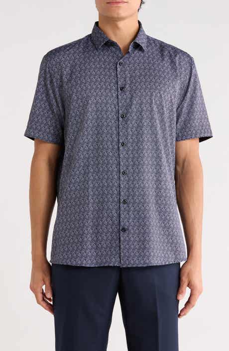 SOUL OF LONDON Microfiber Short Sleeve Sport Shirt