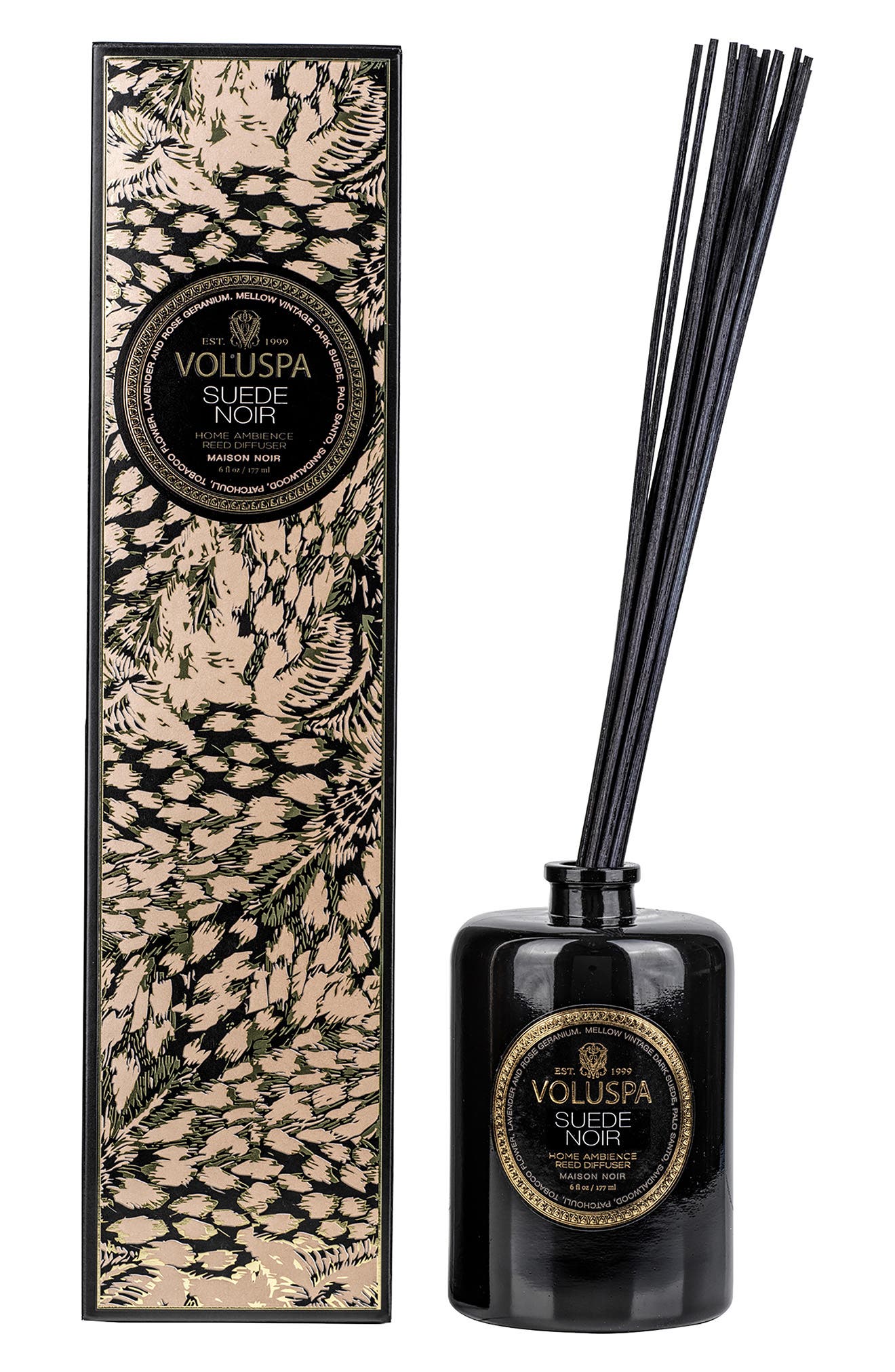 Voluspa Suede Noir Reed Diffuser