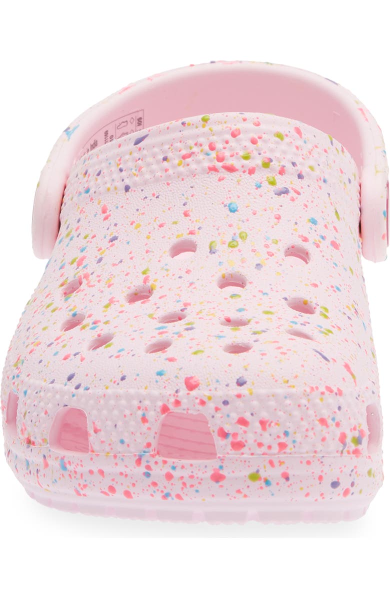 CROCS Kids' Classic Paint Splatter Clog, Alternate, color, Pink Milk