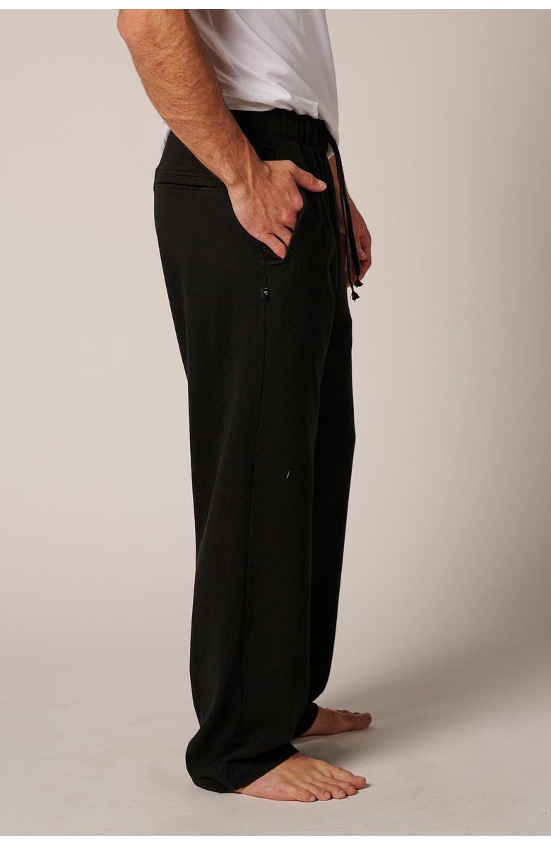 LEISURE LAB Cotton Loung Pant, Alternate, color, Onyx