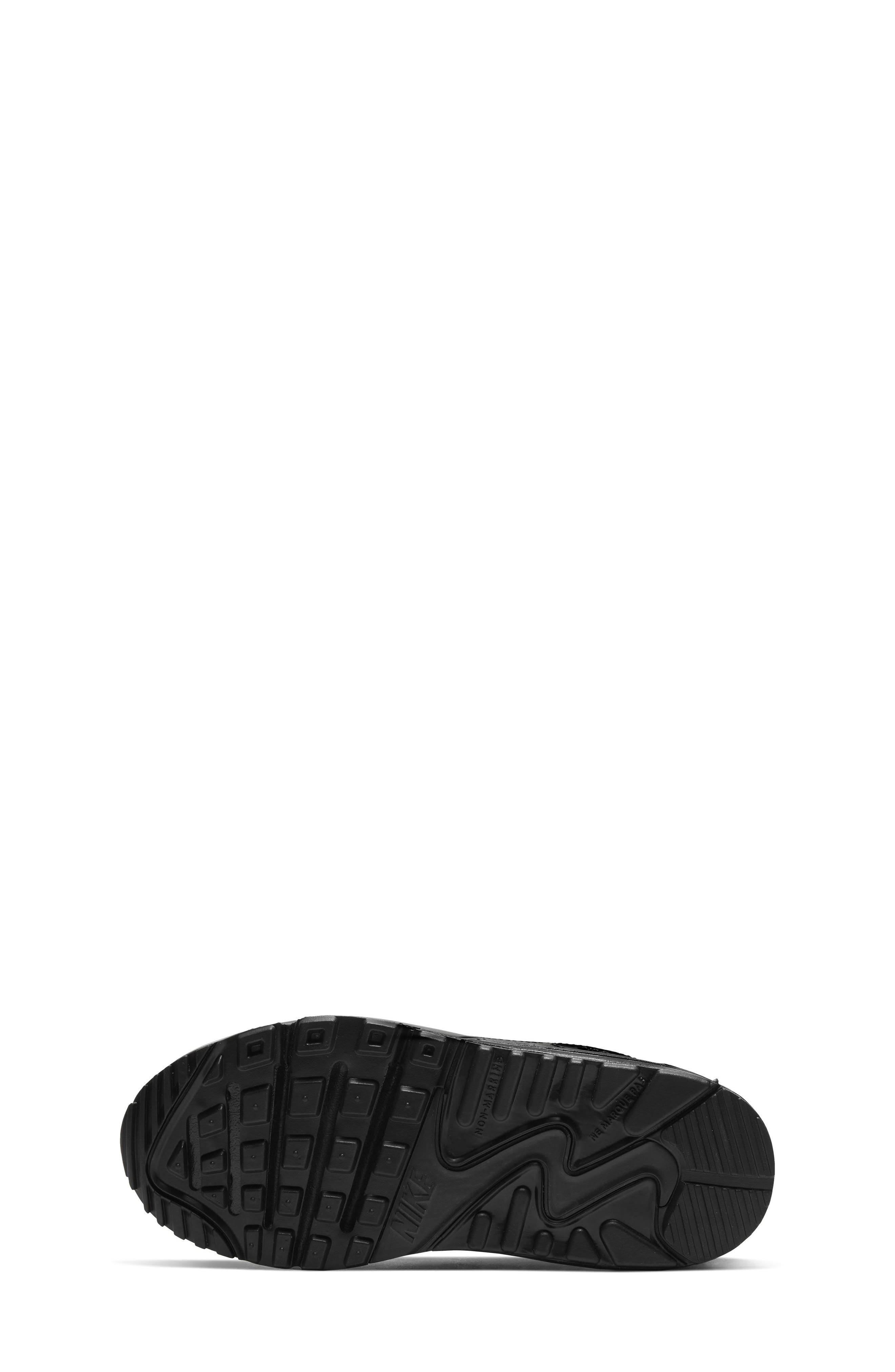 Kids' Air Max 90 Sneaker, Alternate, color, 028 BLACK/BLACK