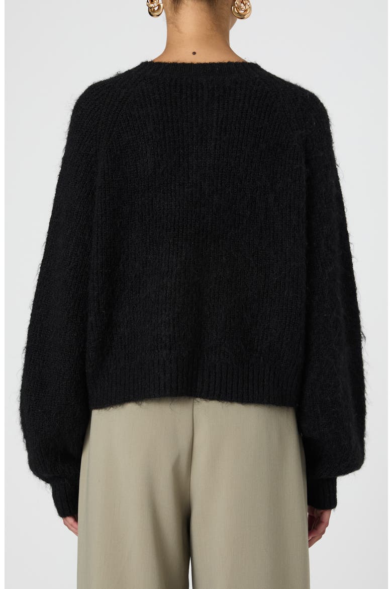 Fluffy Cardigan, Alternate, color, BLACK