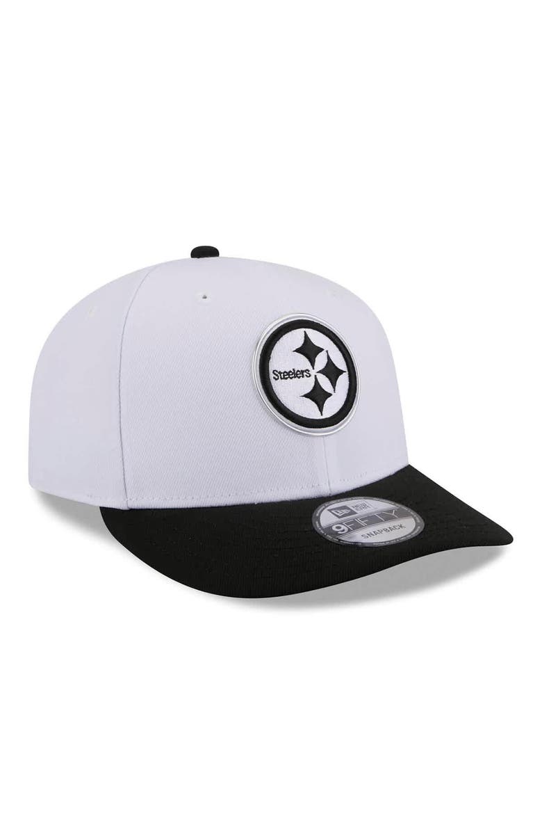 Men's New Era  White/Black Pittsburgh Steelers 2026 NFL Draft Pre-Curved 9FIFTY Snapback Hat, Alternate, color, White