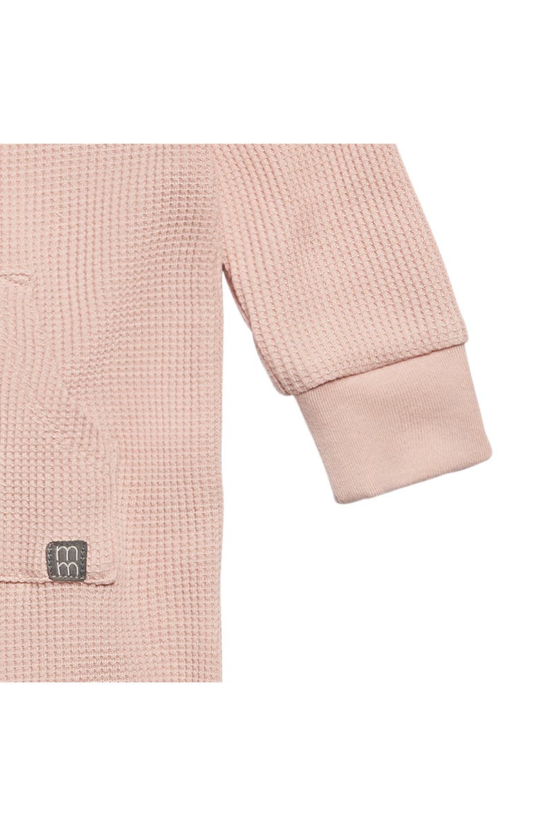 Modern Moments<sup>™</sup> by Gerber Waffle Knit Romper with Kangaroo Pocket, Alternate, color, Pink
