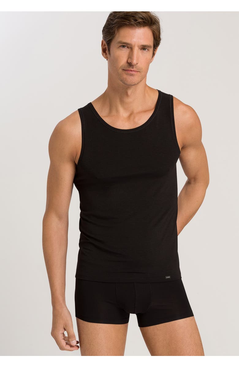 Hanro Natural Function TENCEL<sup>™</sup> and Cotton Tank Top, Alternate, color, Deep Black