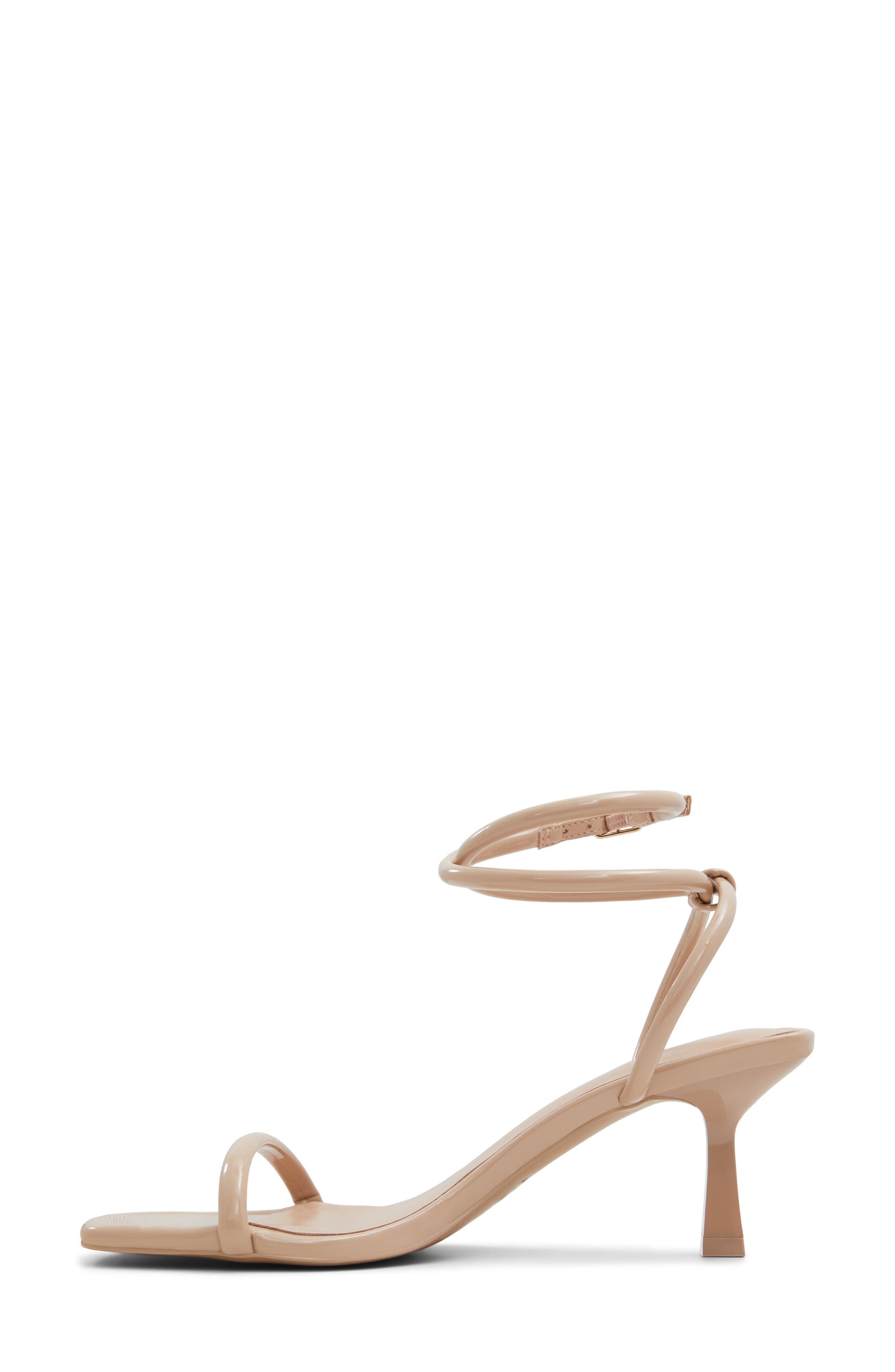 ALDO Dime Ankle Strap Sandal, Alternate, color, Bone