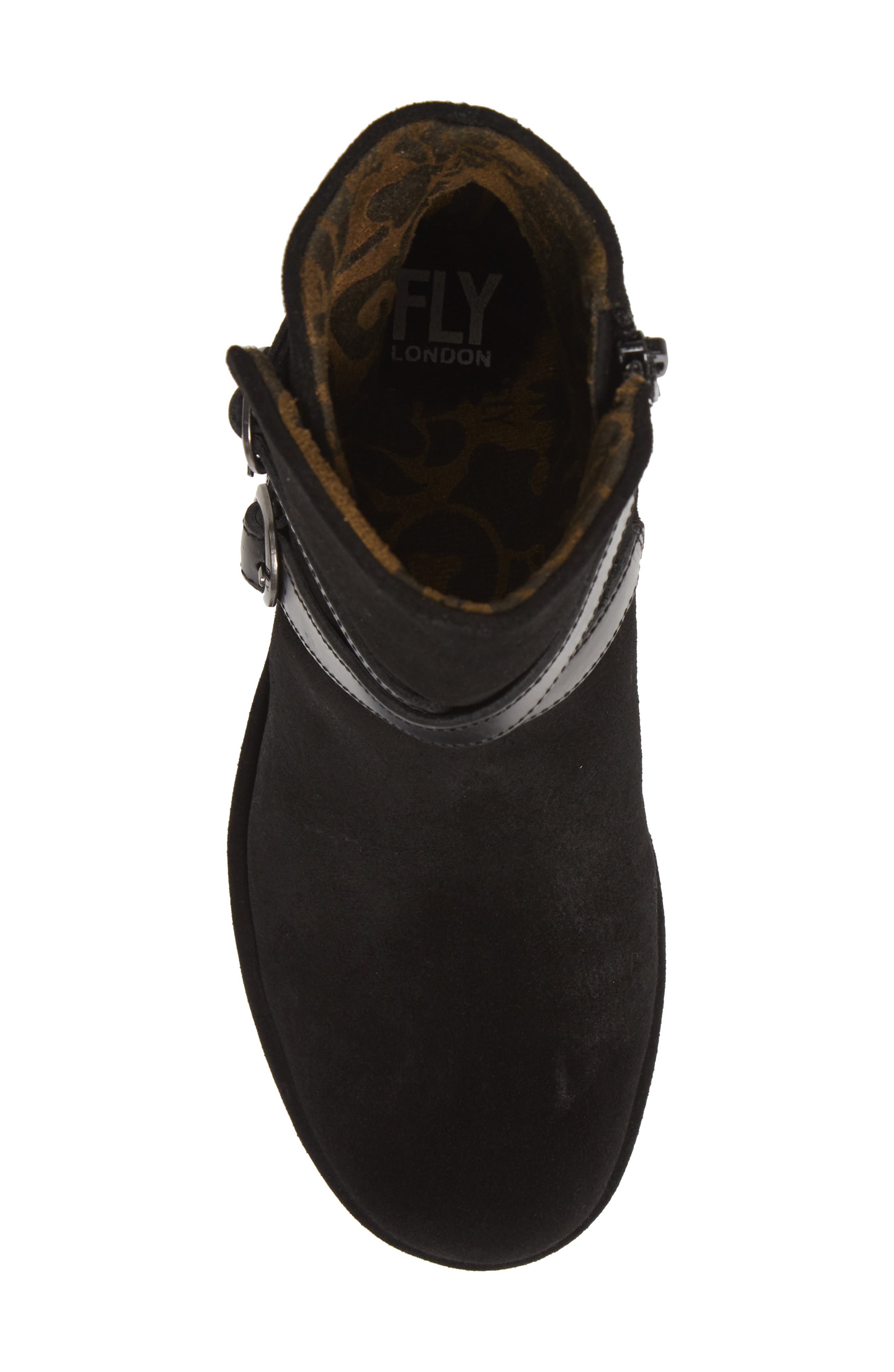 Fly London Yemo Buckle Wedge Boot, Alternate, color, 