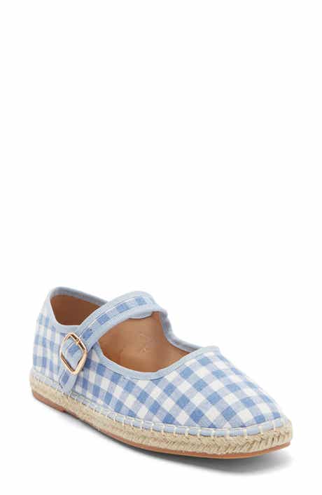 TOP MODA Fallon Gingham Mary Jane Flat