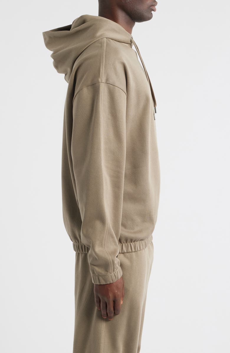 BOSS Stevens Cotton Pullover Hoodie, Alternate, color, Brown