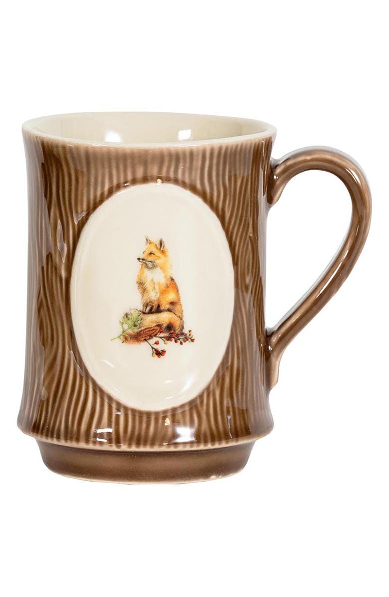 Juliska Forest Walk Set of 4 Animal Mugs, Alternate, color, Walnut/ Cafe Au Lait