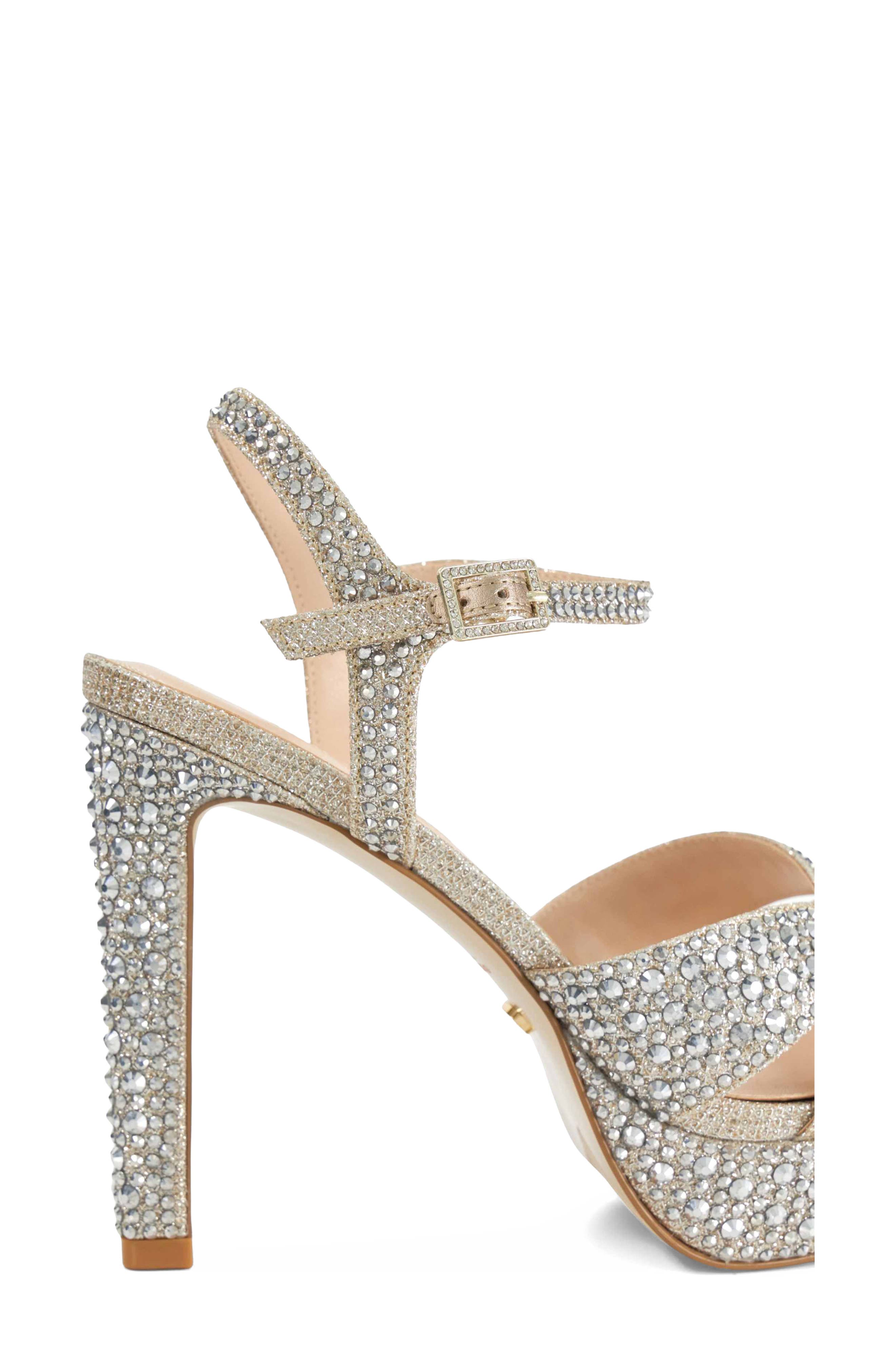 Mayve Ankle Strap Platform Sandal, Alternate, color, GOLD