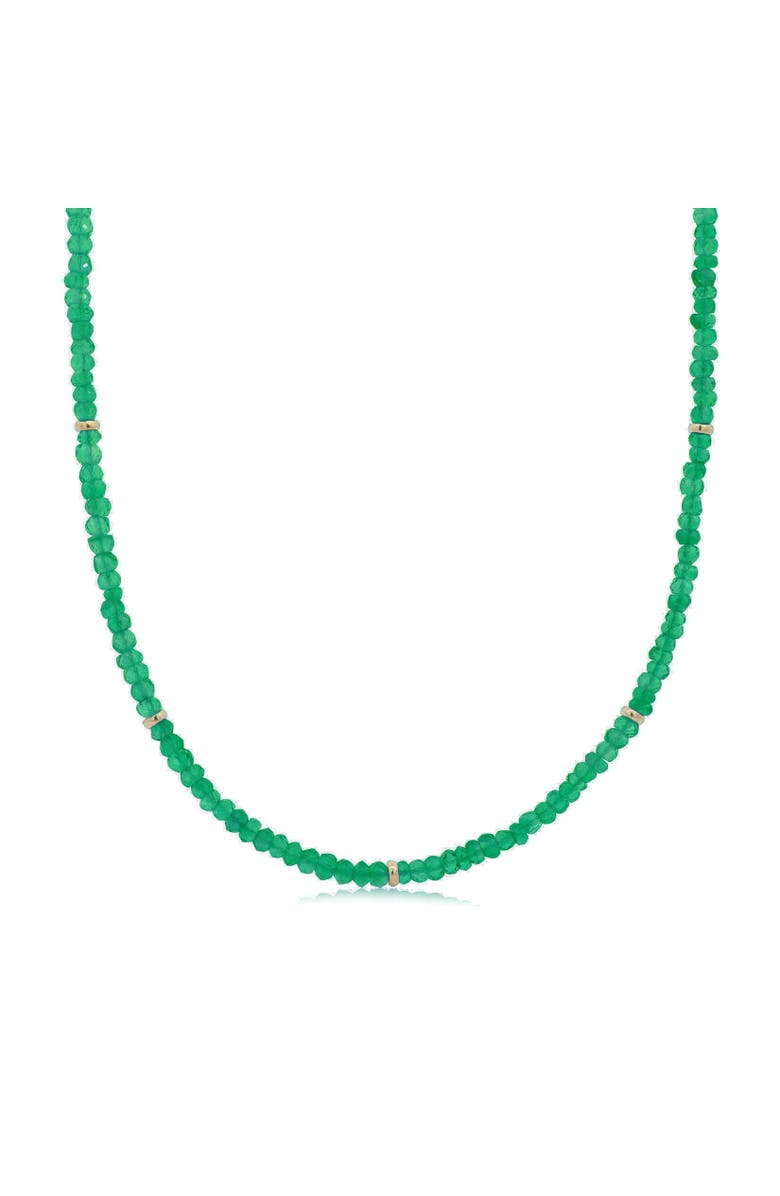 The Lovery Fine Jewelry Green Onyx Bead Necklace, Main, color,