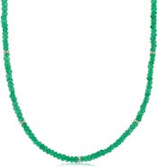 The Lovery Fine Jewelry Green Onyx Bead Necklace