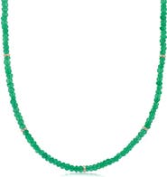 The Lovery Fine Jewelry Green Onyx Bead Necklace