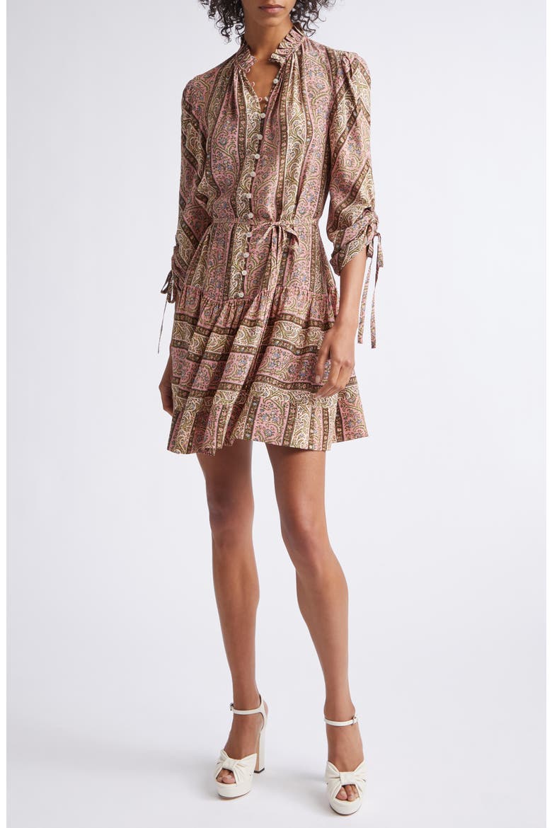 Junie Pepper Paisley Shirtdress, Main, color, AMOUR PINK MULTI
