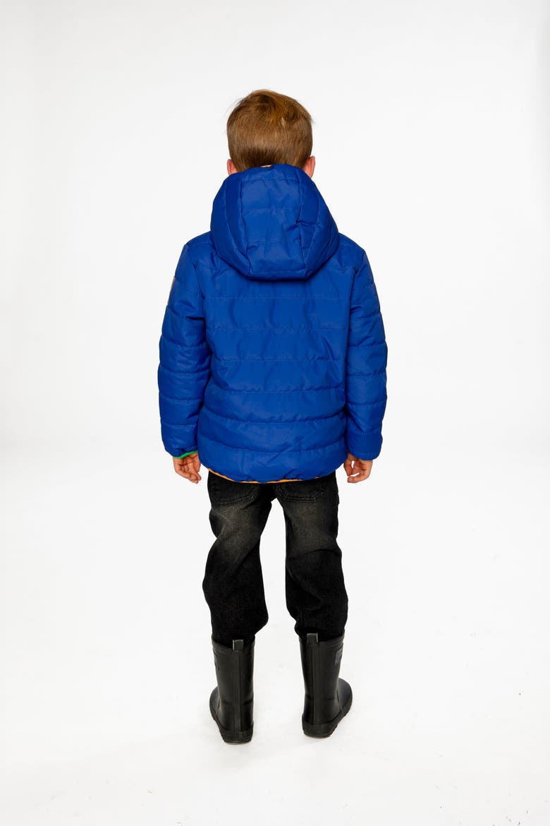Quilted Hooded Zip Pocket Mid-Season Jacket, Alternate, color, Royal Blue