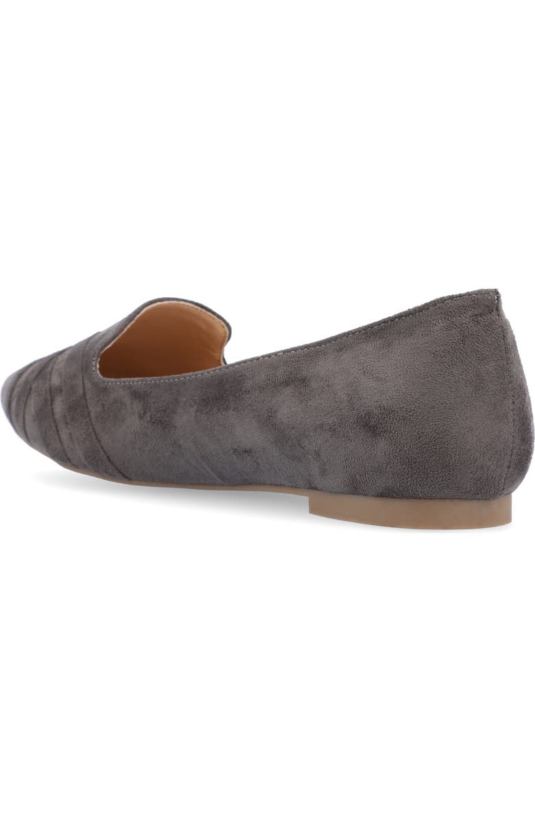 Journee Collection Mindee Crisscross Toe Flat - Wide Width Available, Alternate, color, Grey
