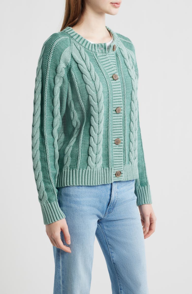 Pendleton Cable Cotton Cardigan, Alternate, color,