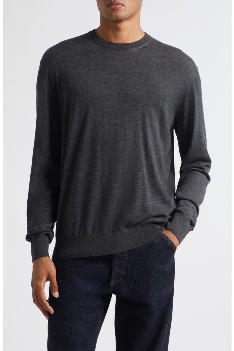 Ultrafine Merino Wool Sweater, Main, color, TCQ CHARCOAL GREY