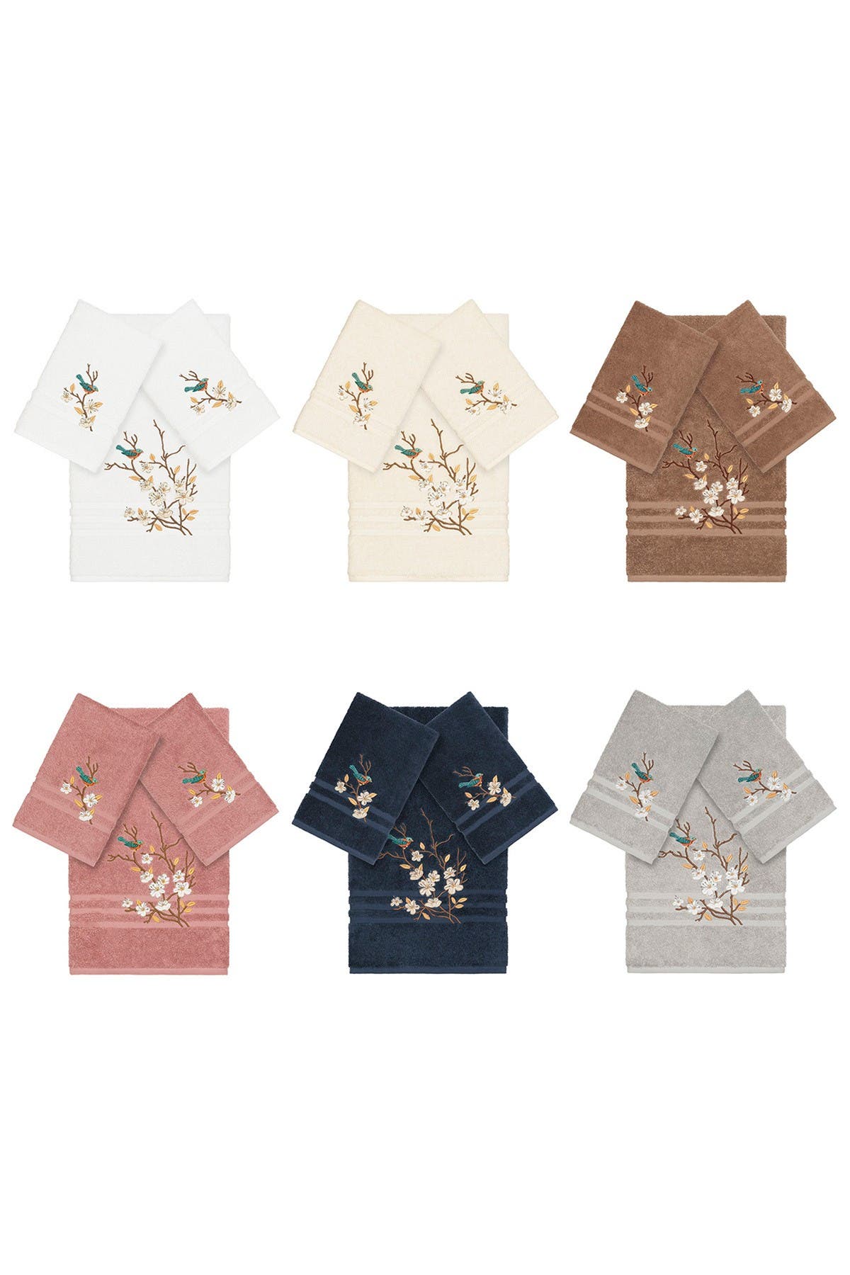 Linum Home Textiles Spring 3-Piece Embellished Towel Set - Latte ...