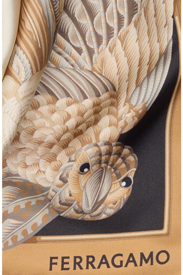 Amazzonia Silk Scarf, Alternate, color, BEIGE / NERO