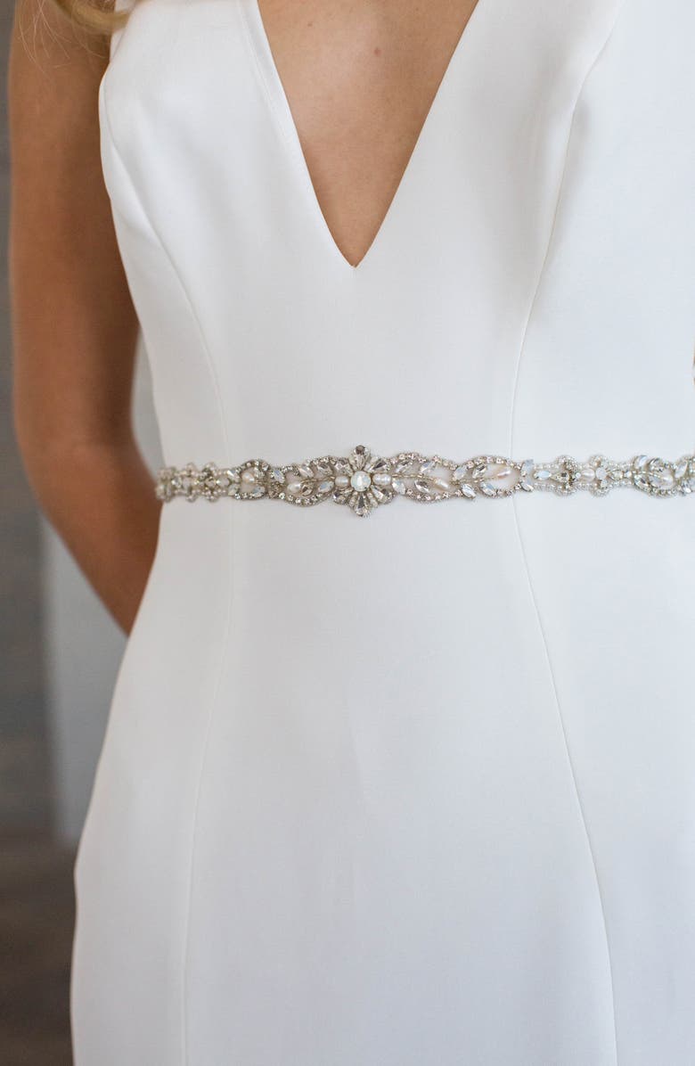 Brides & Hairpins Keva Crystal Sash, Alternate, color, 