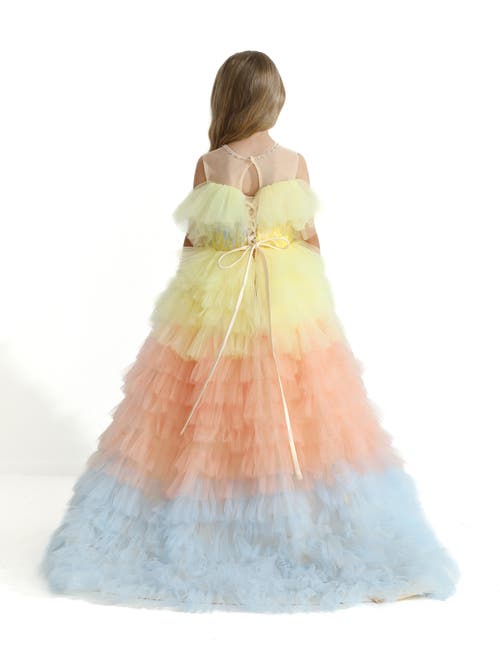 Mimi Tutu Callecita Layered Tulle Gown In Yellow