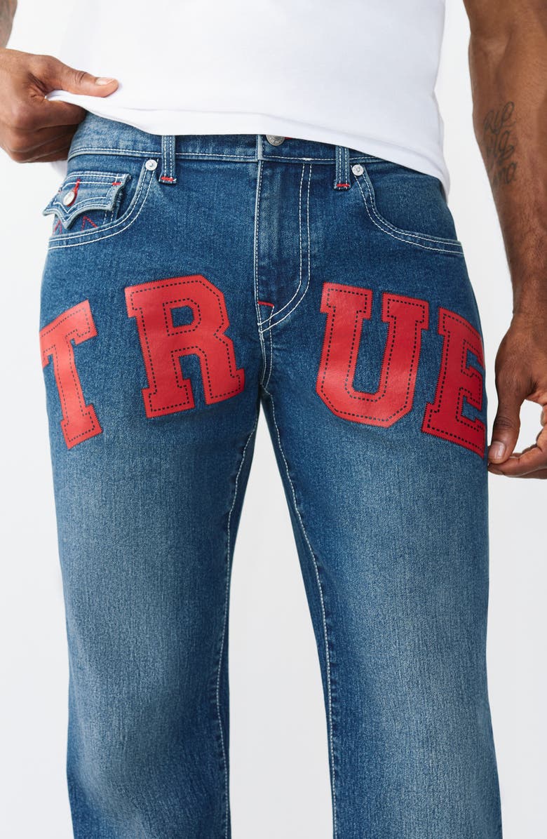 True Religion Billy Flap Bootcut Jeans, Alternate, color, Medium Blue Comet