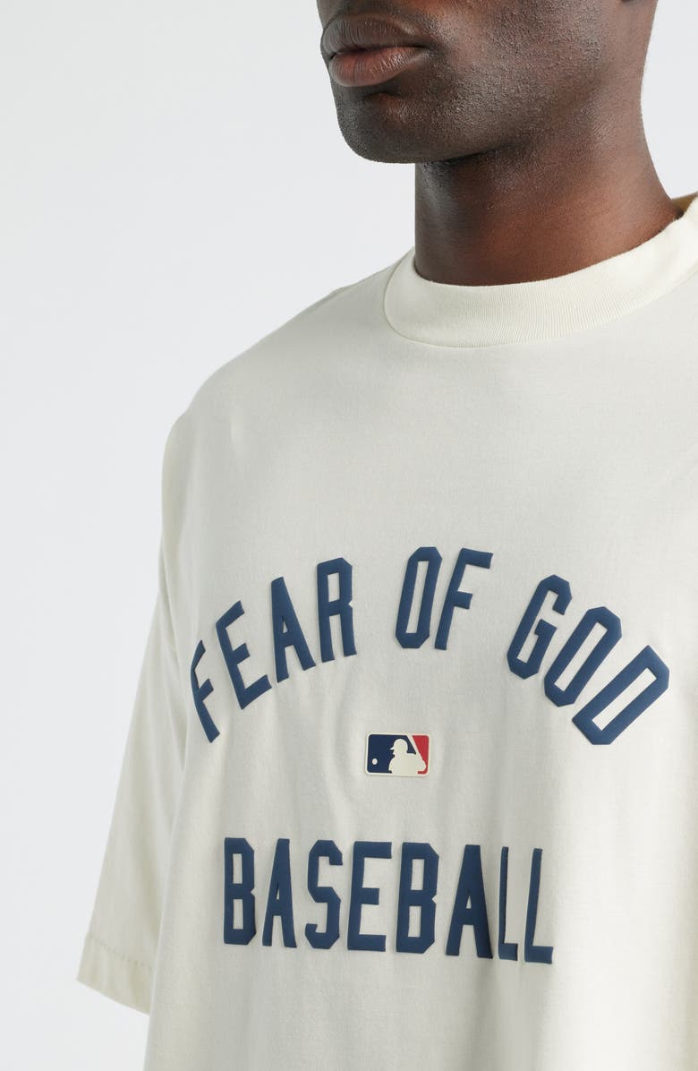 Fear of God Essentials x MLB 90s Fit Graphic T-Shirt, Alternate, color, Light Heather