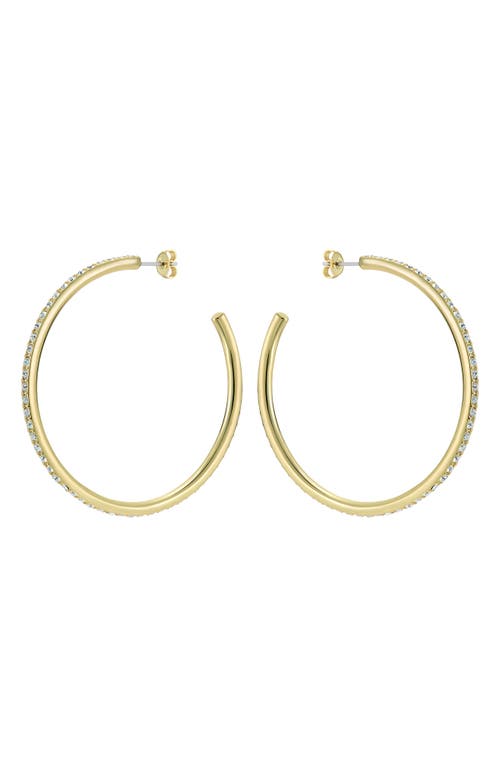 Ted Baker Claire Large Crystal Hoop Earrings In Gold