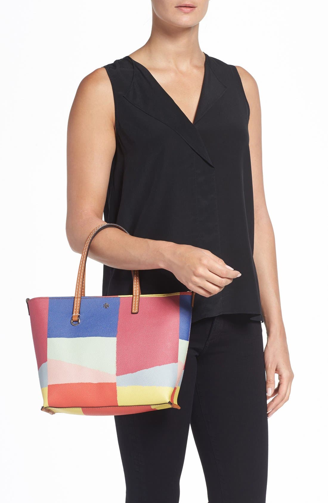 'Small Kerrington Square' Tote, Alternate, color, RED CANYON COLORSCAPE
