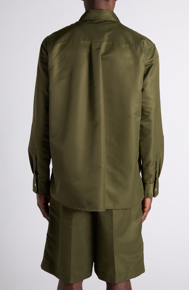 Bottega Veneta Water Repellent Nylon Zip Overshirt, Alternate, color, 3293 Shrub