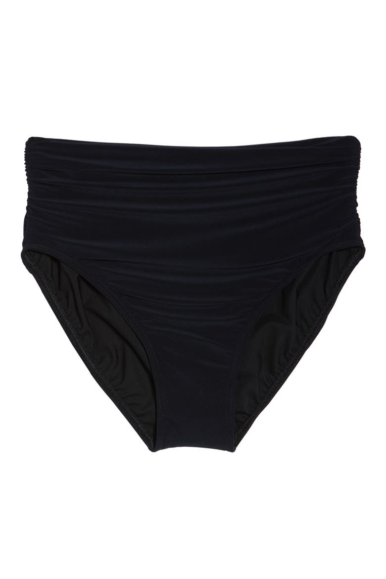 Ruched Bikini Bottoms, Alternate, color, BLACK TONES