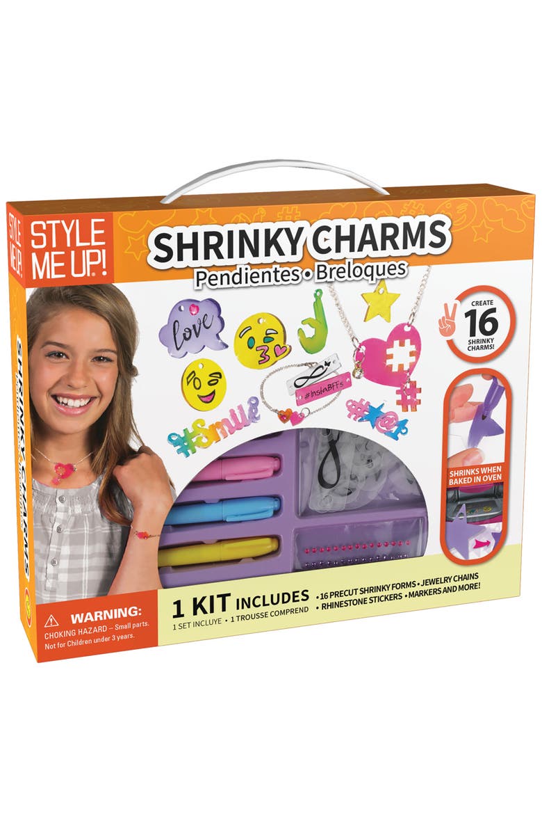Shrinky Charms Kids Crafting Kit, Main, color, Multicolored