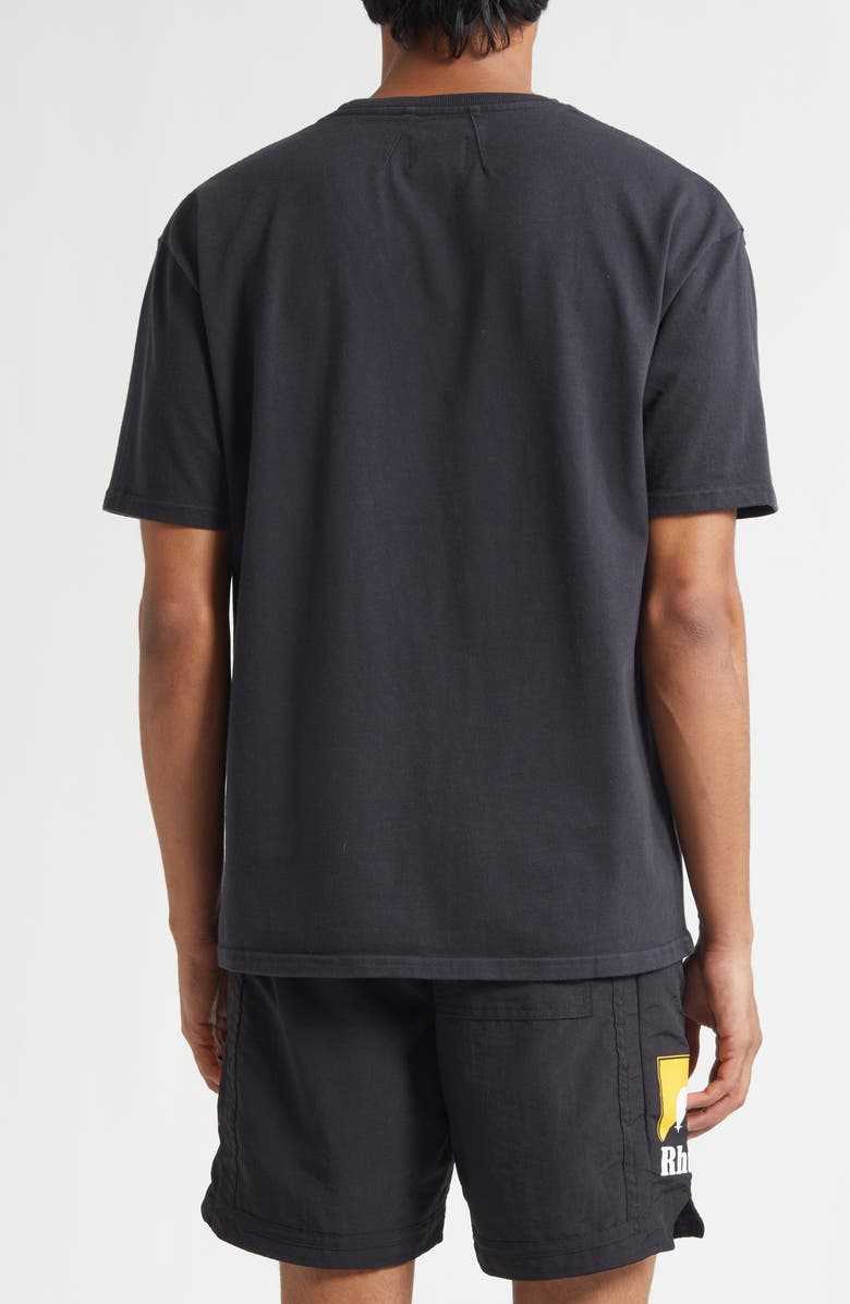 Rhude Dinero Graphic T-Shirt, Alternate, color, Vintage Black / White