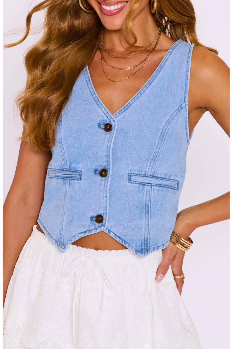 Tori Denim Vest, Alternate, color, LIGHT WASH