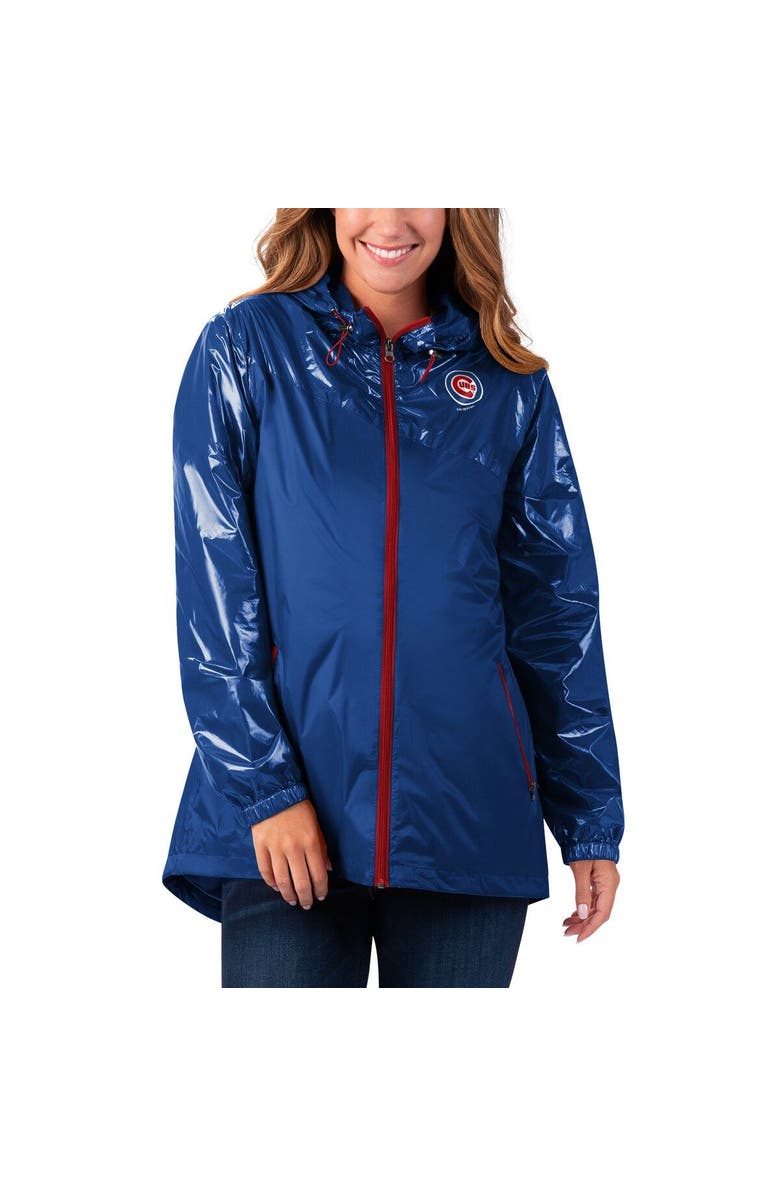 G-III 4HER BY CARL BANKS Women's G-III 4Her by Carl Banks Royal Chicago Cubs Double Coverage Full-Zip Hoodie Jacket, Alternate, color, 