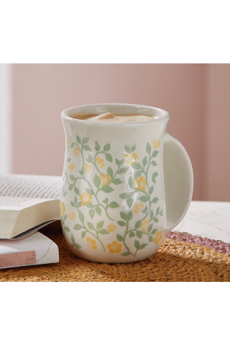 Cozy Cocoon Handwarmer Stoneware Mug Multi 18 oz 3.75x3.75x5 in, Alternate, color, White