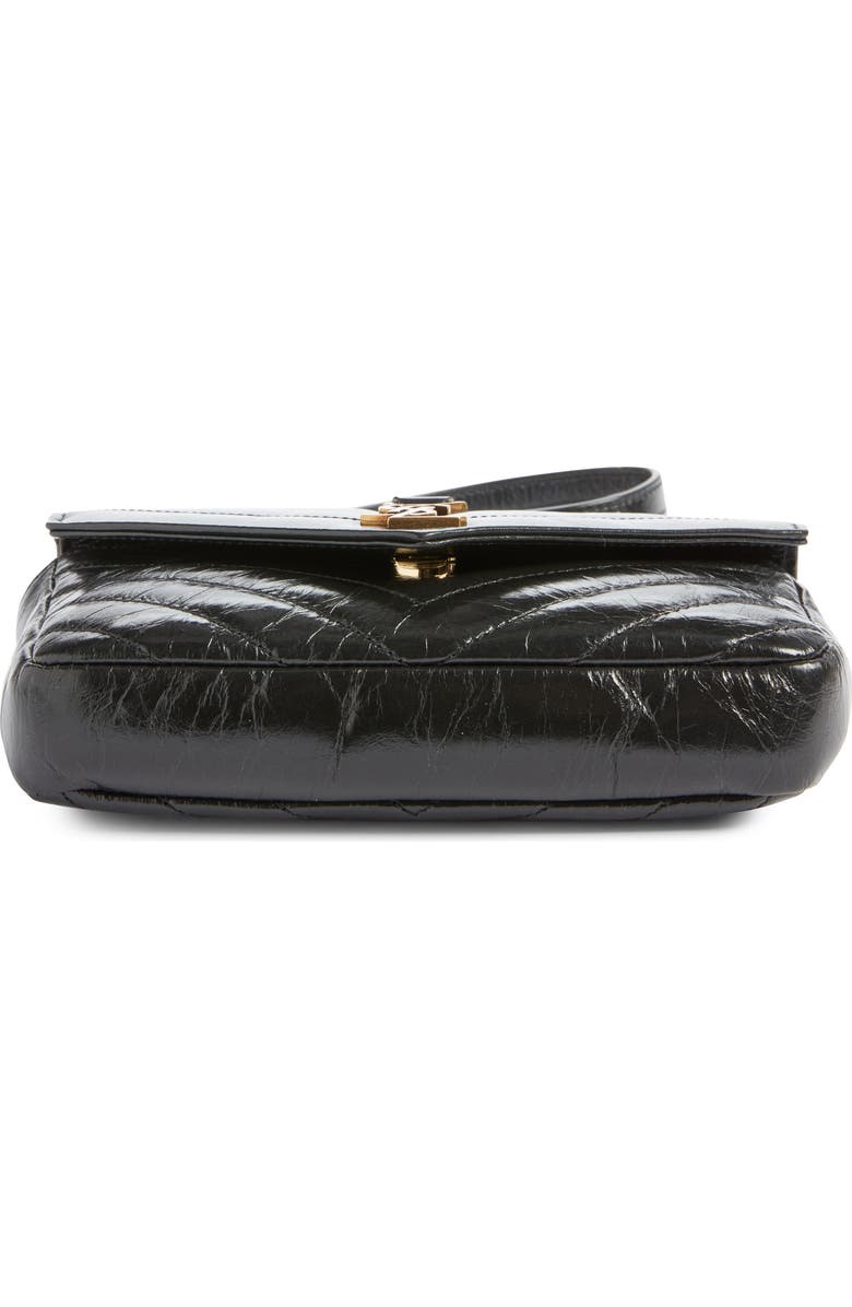 Saint Laurent Mini College Matelassé Leather Crossbody Bag, Alternate, color,