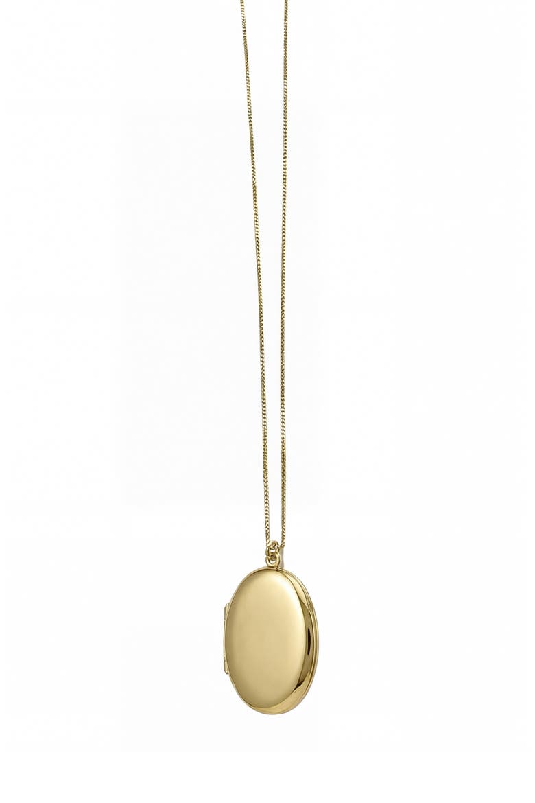 Stacy 14k Gold Plated Oval Locket Necklace, Alternate, color, GOLD
