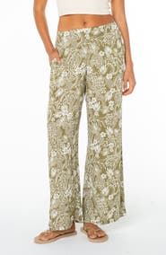 Roxy Midnight Ave Floral Wide Leg Pants