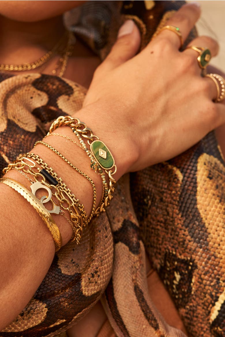 Costa Mini Bracelet, Alternate, color, Gold