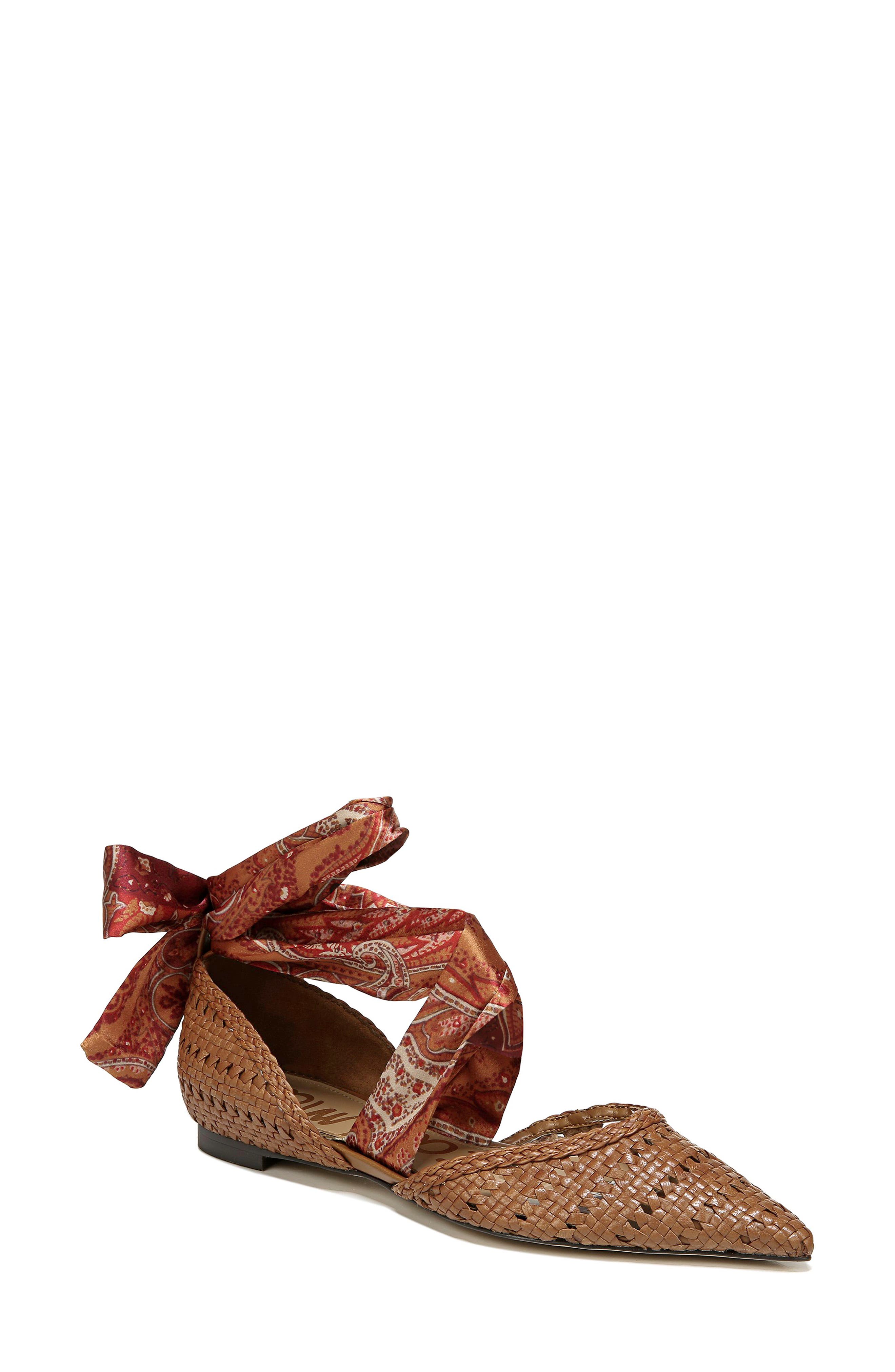 Sloane Flat, Main, color, SADDLE/ ORANGE LEATHER