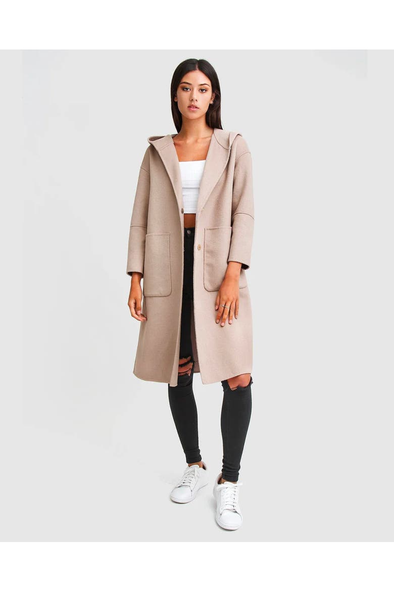 Walk This Way Wool Blend Oversized Coat, Main, color, SAND