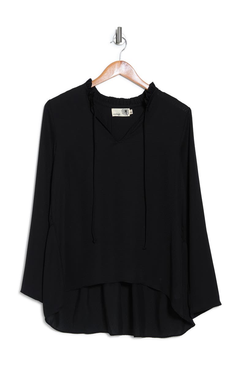 Everleigh Tab Sleeve Flounce Back Tunic, Alternate, color, 